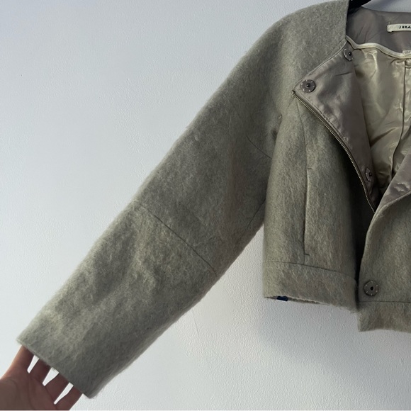 J Brand Elyn Moto Asymmetrical Wool Mohair Angora Jacket Small - Picture 3 of 14